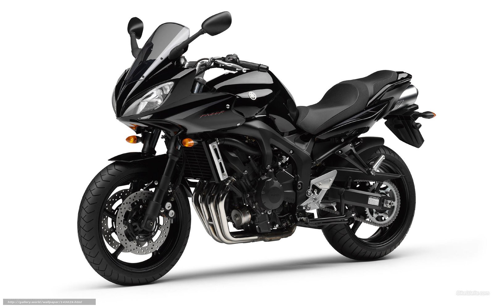 Black Yamaha FZ8 motorcycle