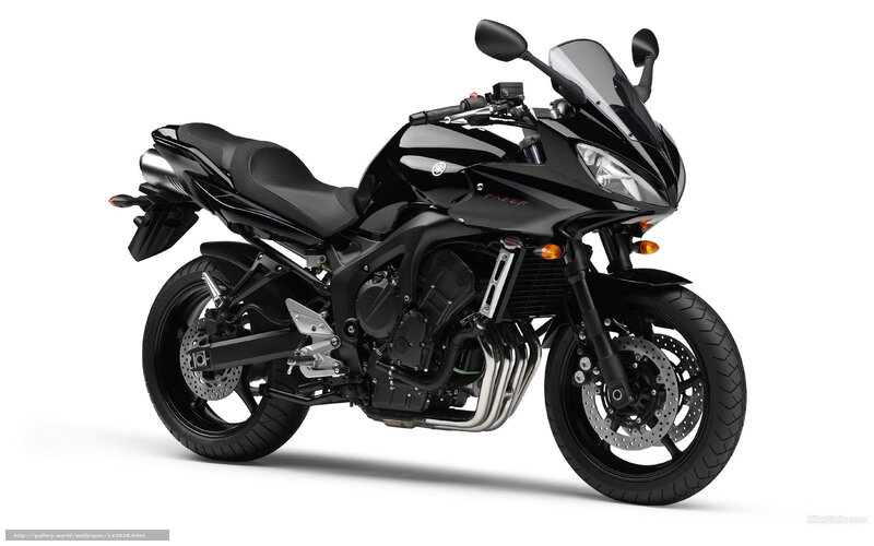 Black Yamaha FZ8 motorcycle