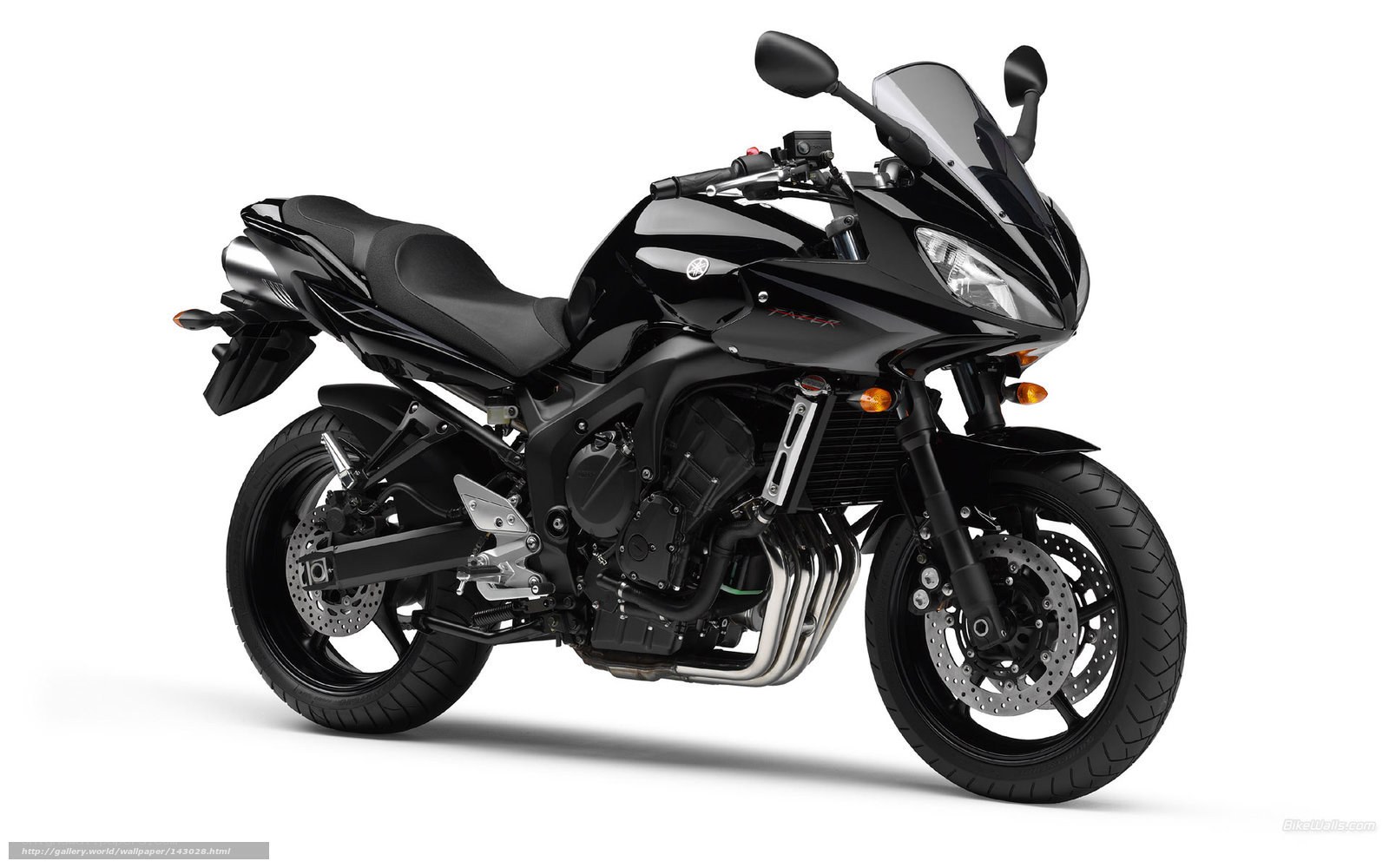 Black Yamaha FZ8 motorcycle