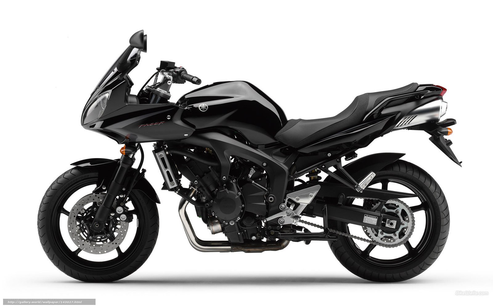 black yamaha fzs motorcycle