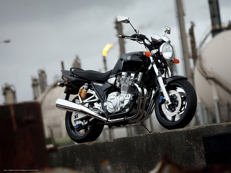 Black Yamaha Motorcycle — Dramatic, Photograph