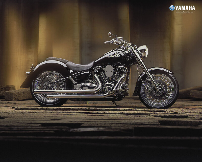 Black Yamaha Motorcycle — Dramatic