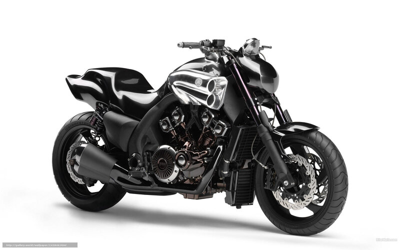 Black Yamaha Motorcycle — Neutral, 3d Render