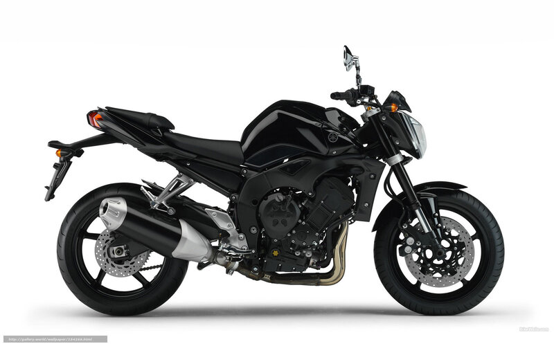 Black Yamaha Motorcycle — Neutral, Photograph, Exhaust Pipe, Disc Brakes