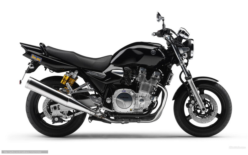 Black Yamaha Motorcycle — Neutral, Photograph, Exhaust Pipe, Suspension