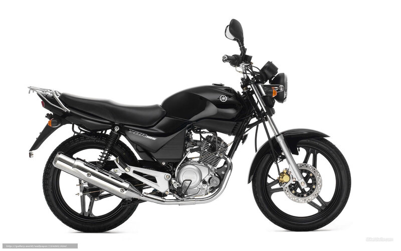 Black Yamaha Motorcycle — Neutral, Photograph, Seat, Exhaust Pipe