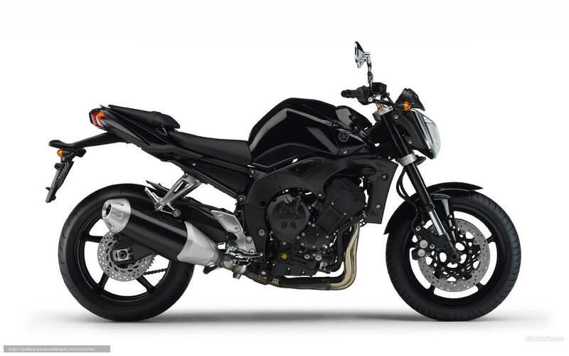 black yamaha motorcycle side view