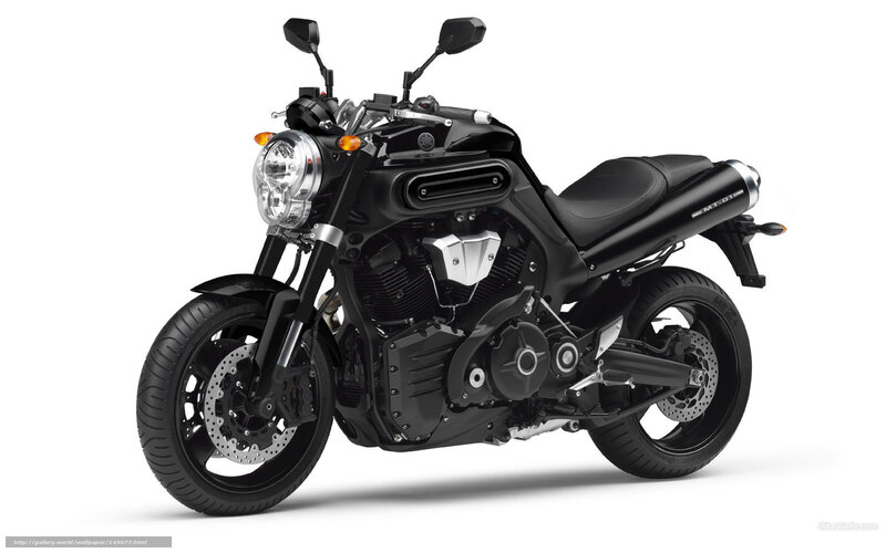 Black Yamaha MT-01 motorcycle