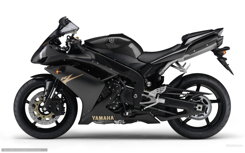 Black Yamaha R1 motorcycle