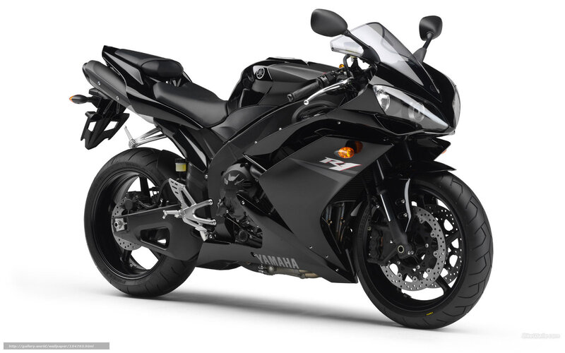 Black Yamaha R1 motorcycle
