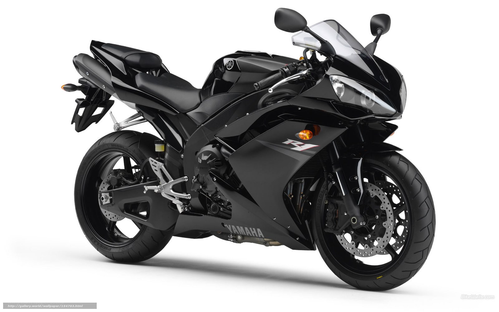 Black Yamaha R1 motorcycle