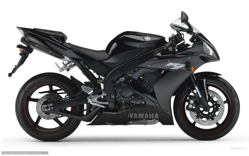 Black Yamaha R1 Motorcycle — Neutral