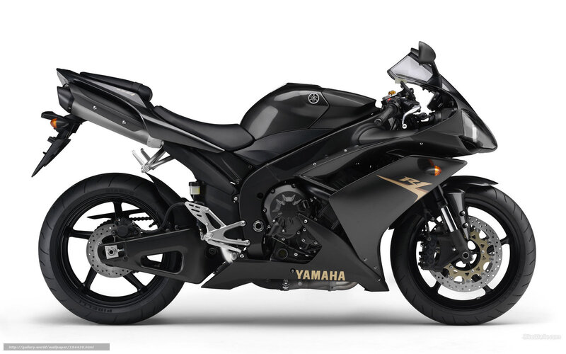 Black Yamaha R1 motorcycle