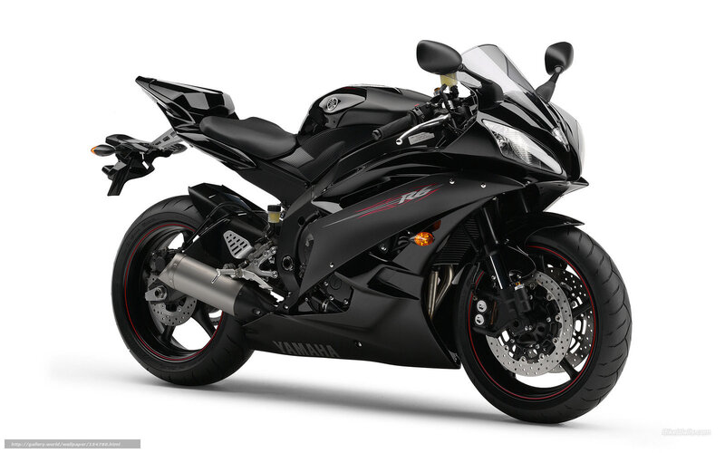 Black Yamaha R6 motorcycle