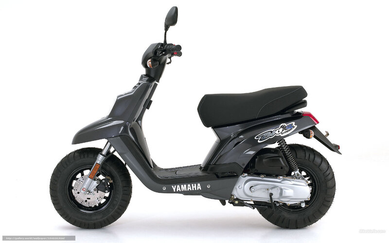 Black Yamaha Scooter — Gray