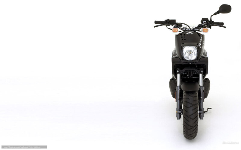 Black Yamaha Scooter — Neutral, Photograph, Handlebars