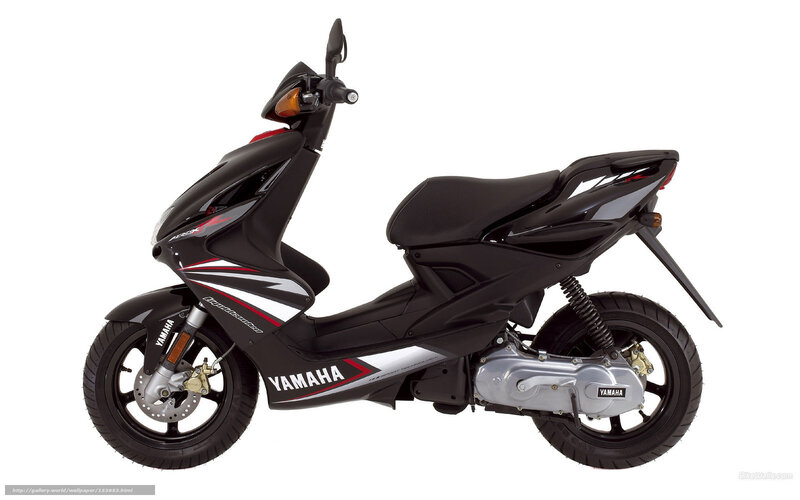 Black Yamaha Scooter — Neutral, Photograph, Seat, Engine