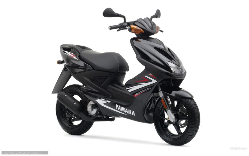 Black Yamaha Scooter — Neutral, Photograph, Seat, Handlebars