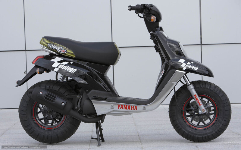 Black Yamaha Scooter — Neutral, Photograph, Seat, Wheel, Kickstand