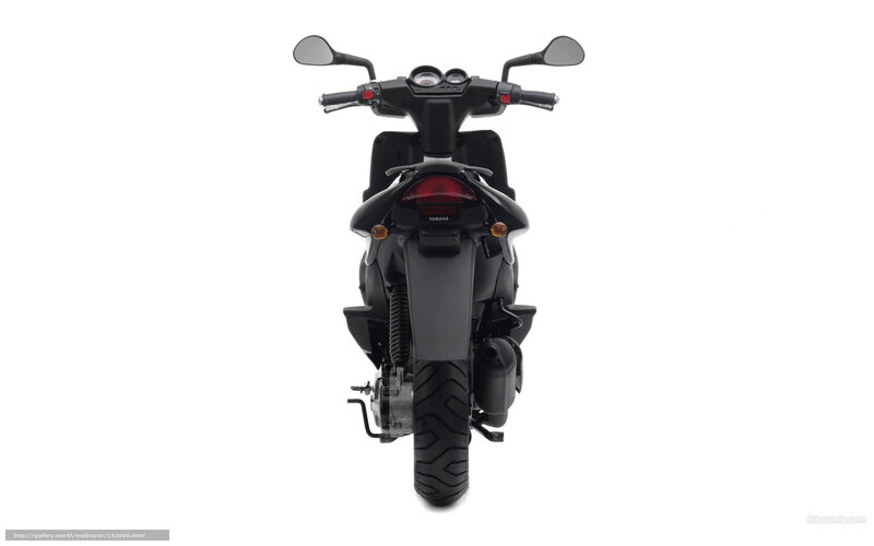 black yamaha scooter rear view