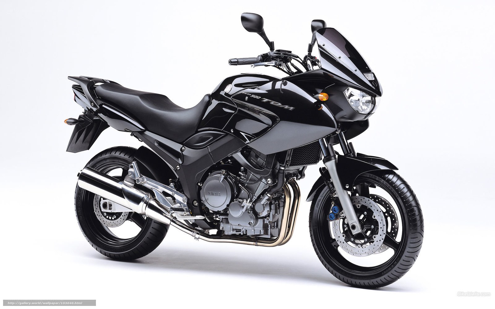 Black Yamaha TDM motorcycle