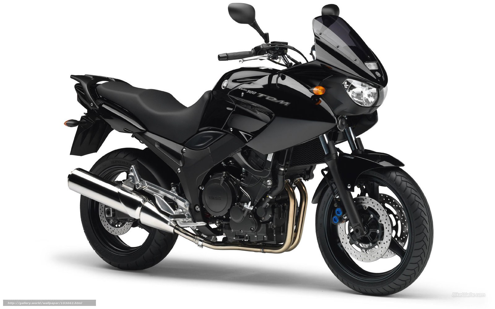 Black Yamaha TDM motorcycle