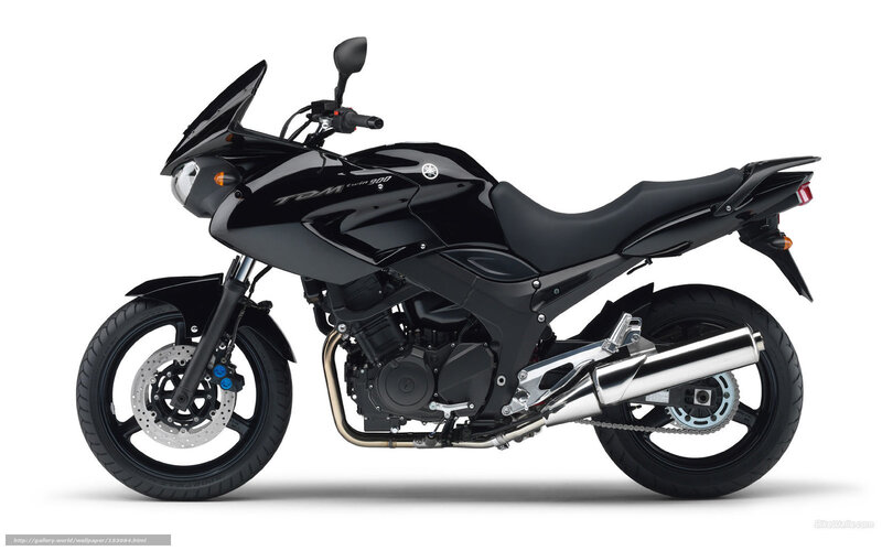 black yamaha tdm motorcycle