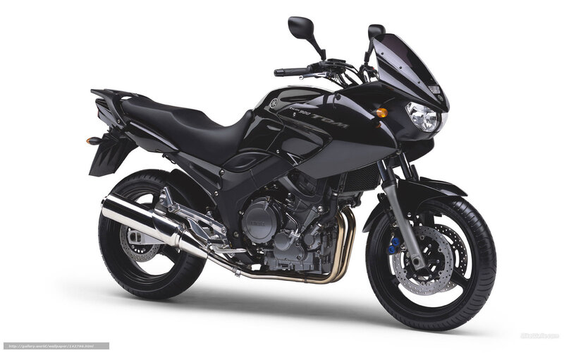 Black Yamaha TDM motorcycle