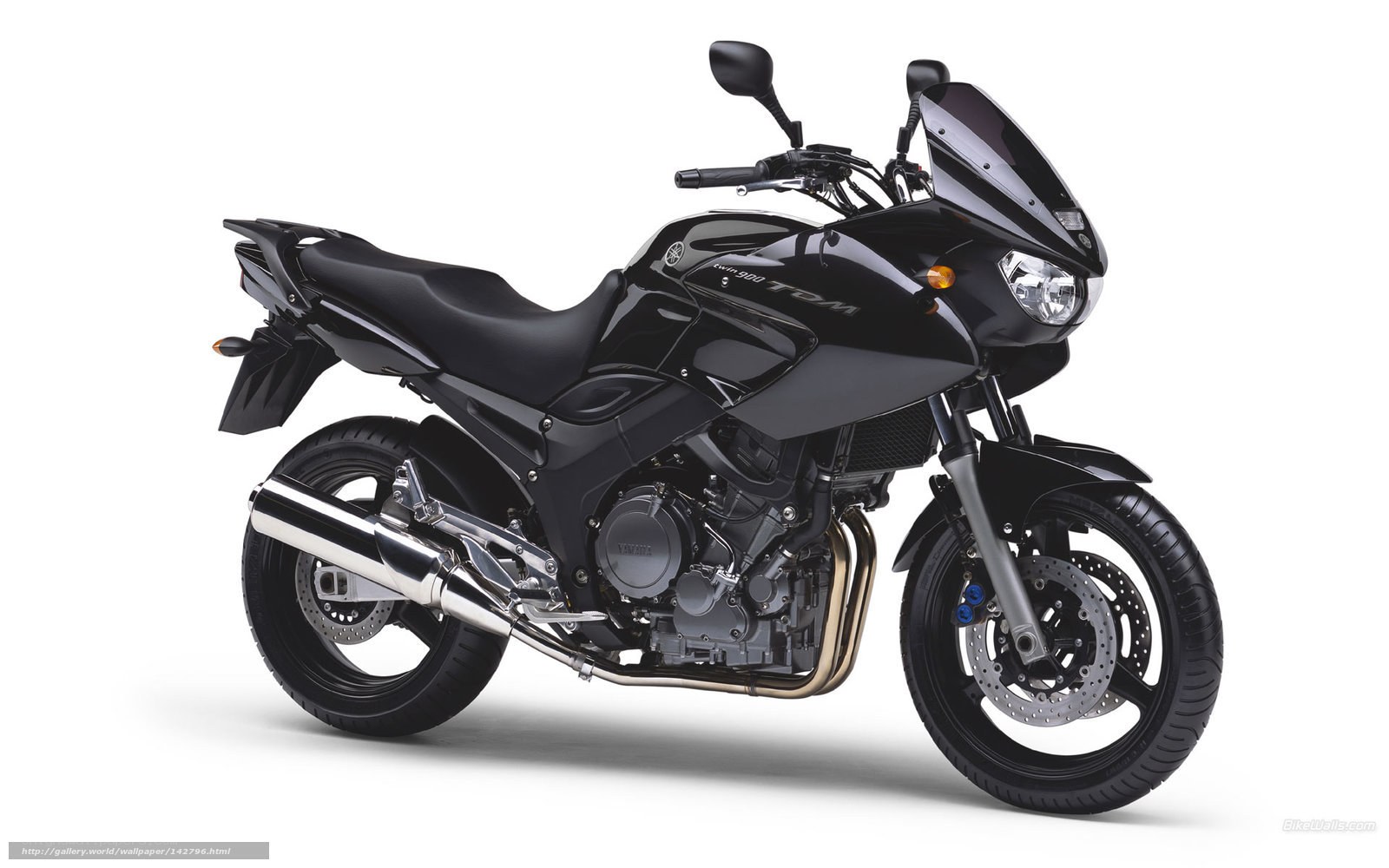 Black Yamaha TDM motorcycle