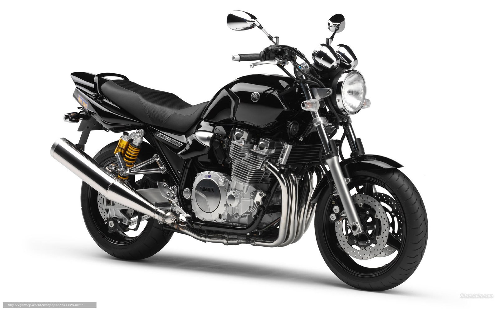Black Yamaha XJ6 motorcycle