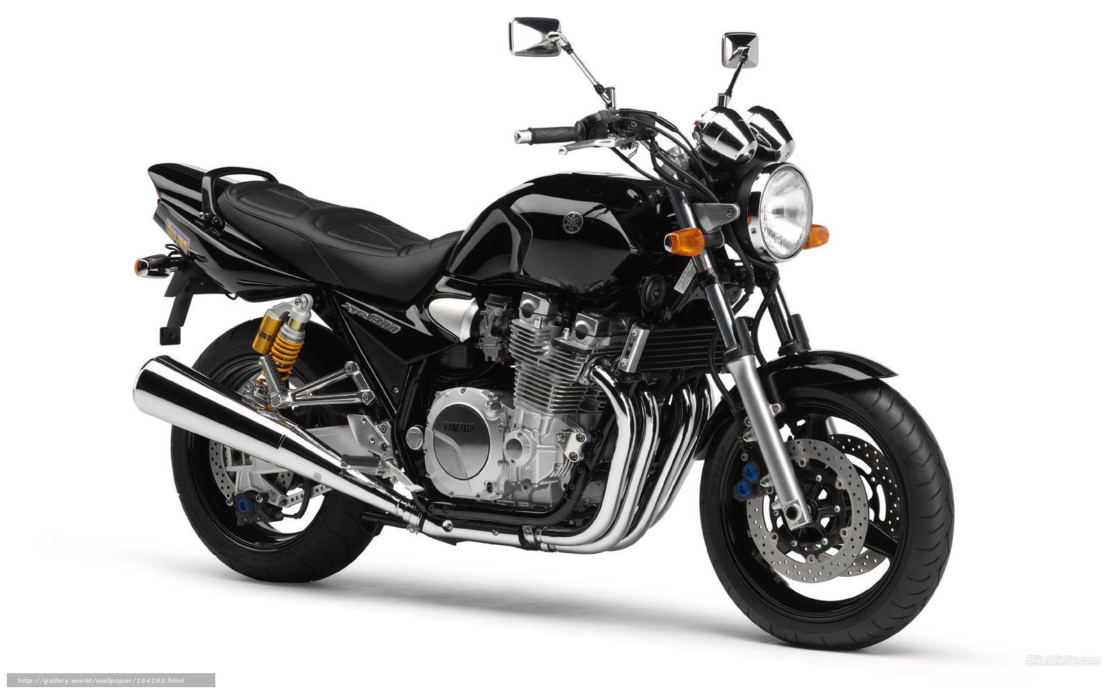 Black Yamaha XJ600 motorcycle