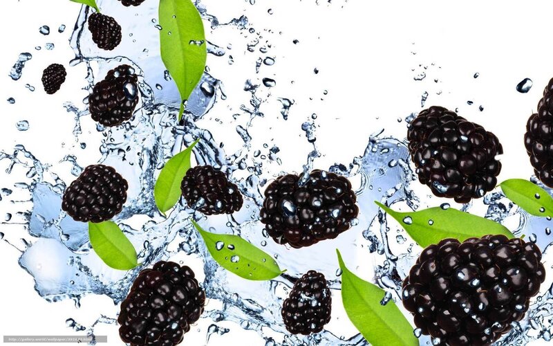Blackberries in Water