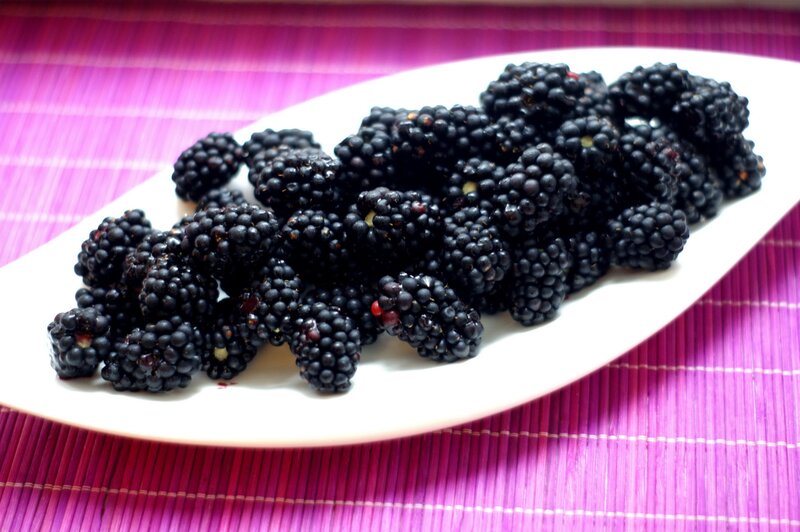 Blackberries on a Plate — Purple