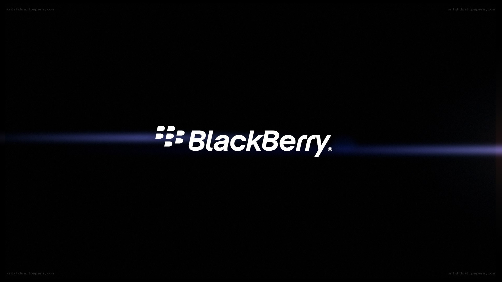 BlackBerry logo on black background