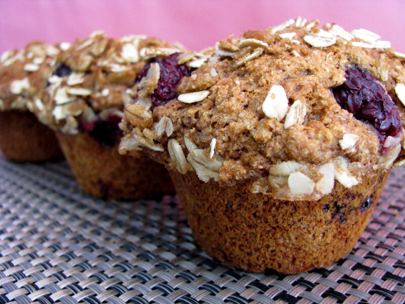 Blackberry Oat Muffins
