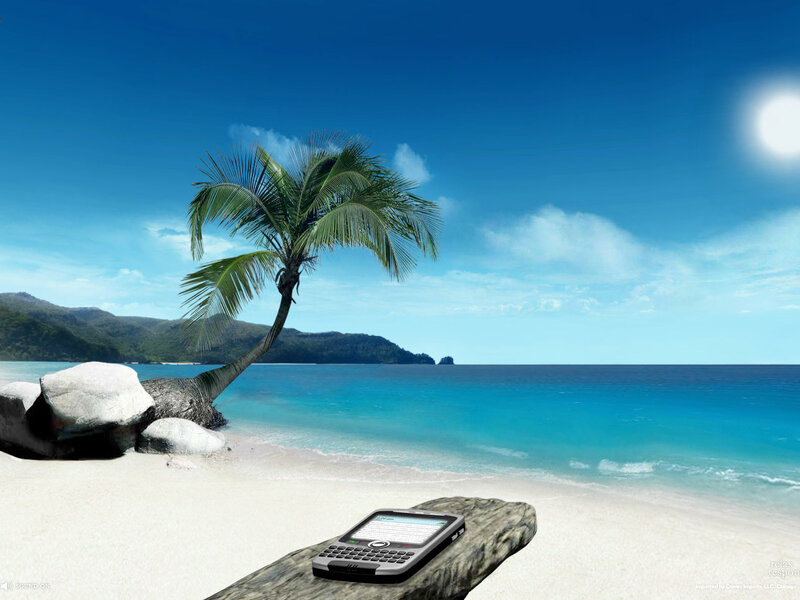 Blackberry Phone on Beach
