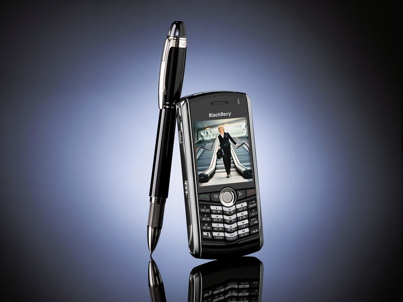 BlackBerry phone with pen