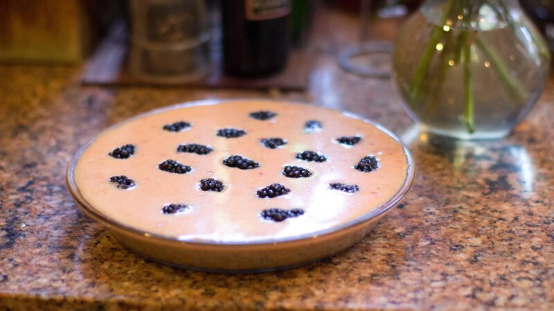 Blackberry Pie in Dish