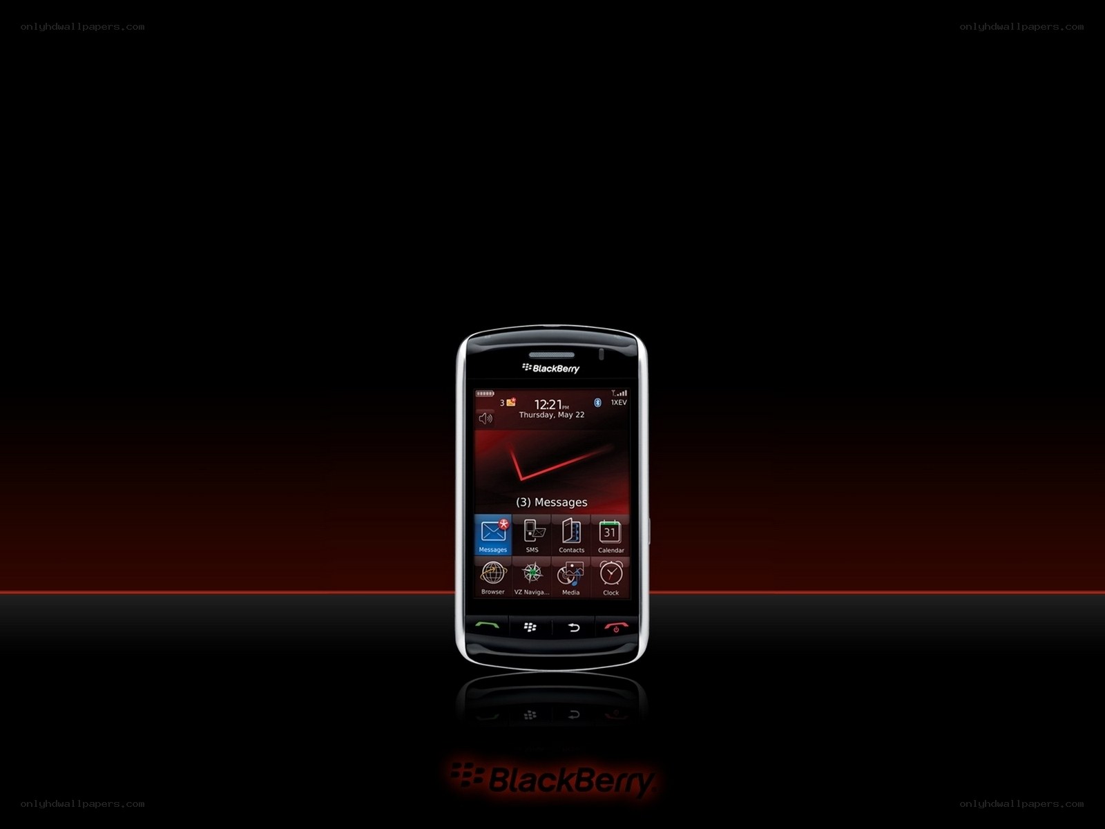 BlackBerry smartphone on dark background