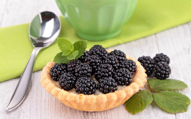 Blackberry Tart with Mint