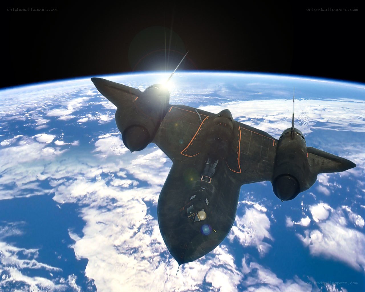 Blackbird aircraft in orbit