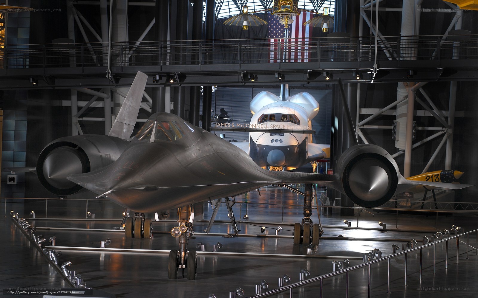 Blackbird and shuttle exhibit