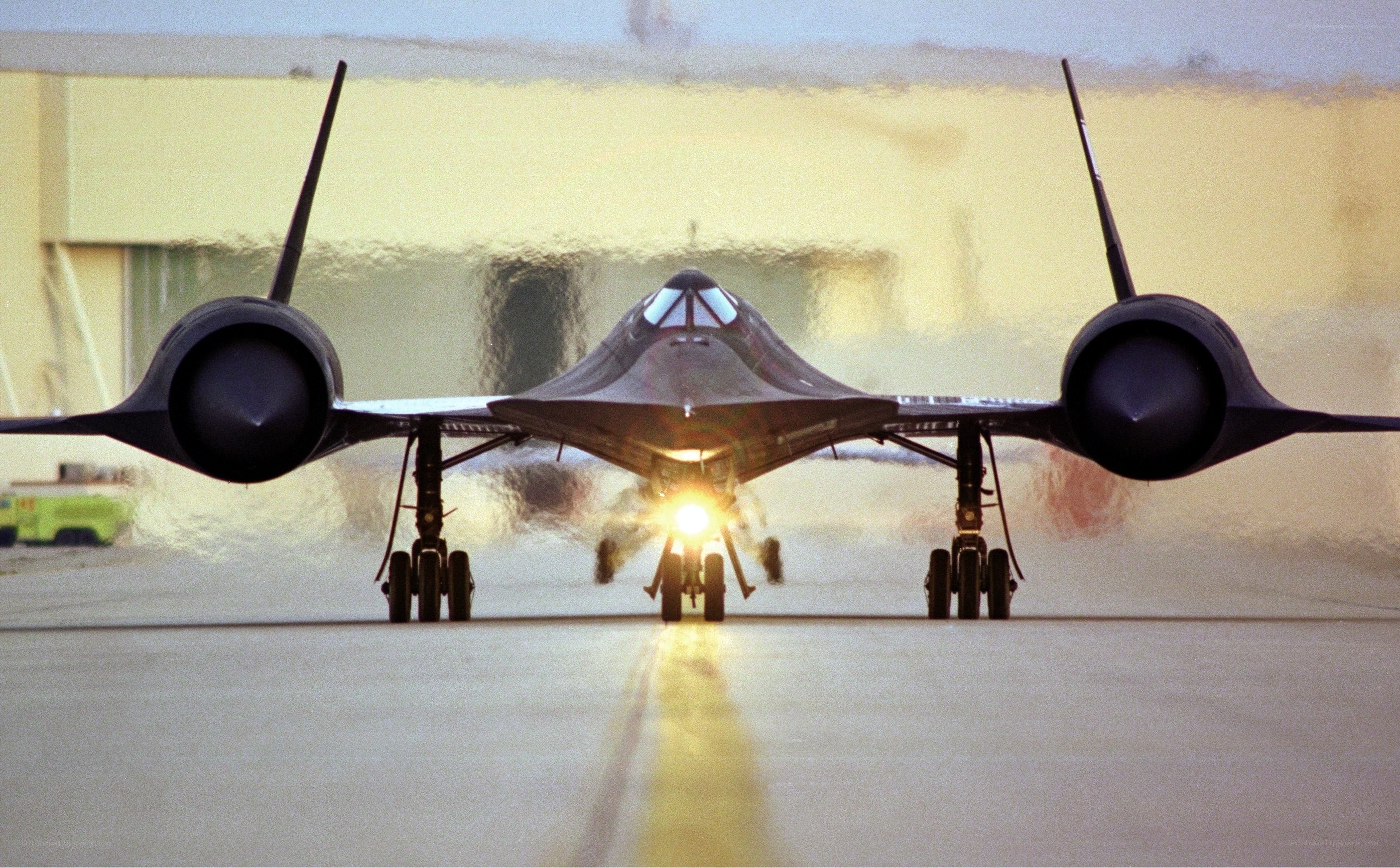 Blackbird jet on runway