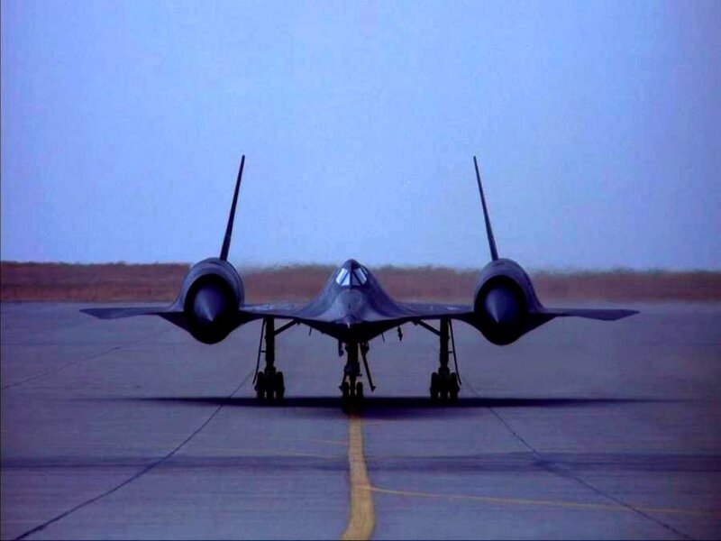 Blackbird jet on runway