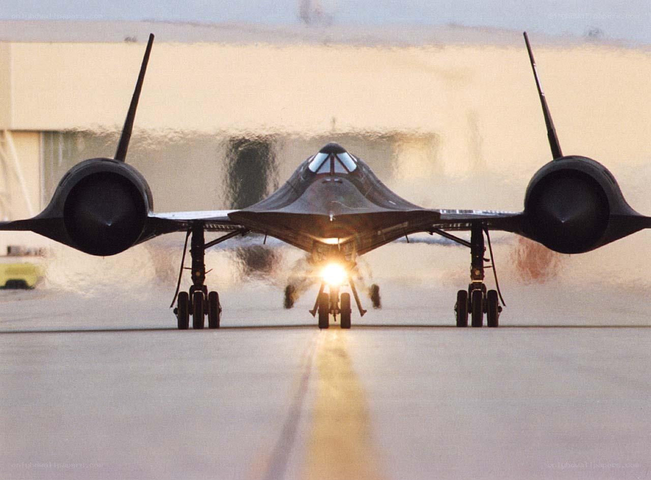 Blackbird jet on runway