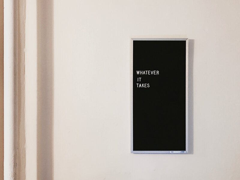 blackboard with text