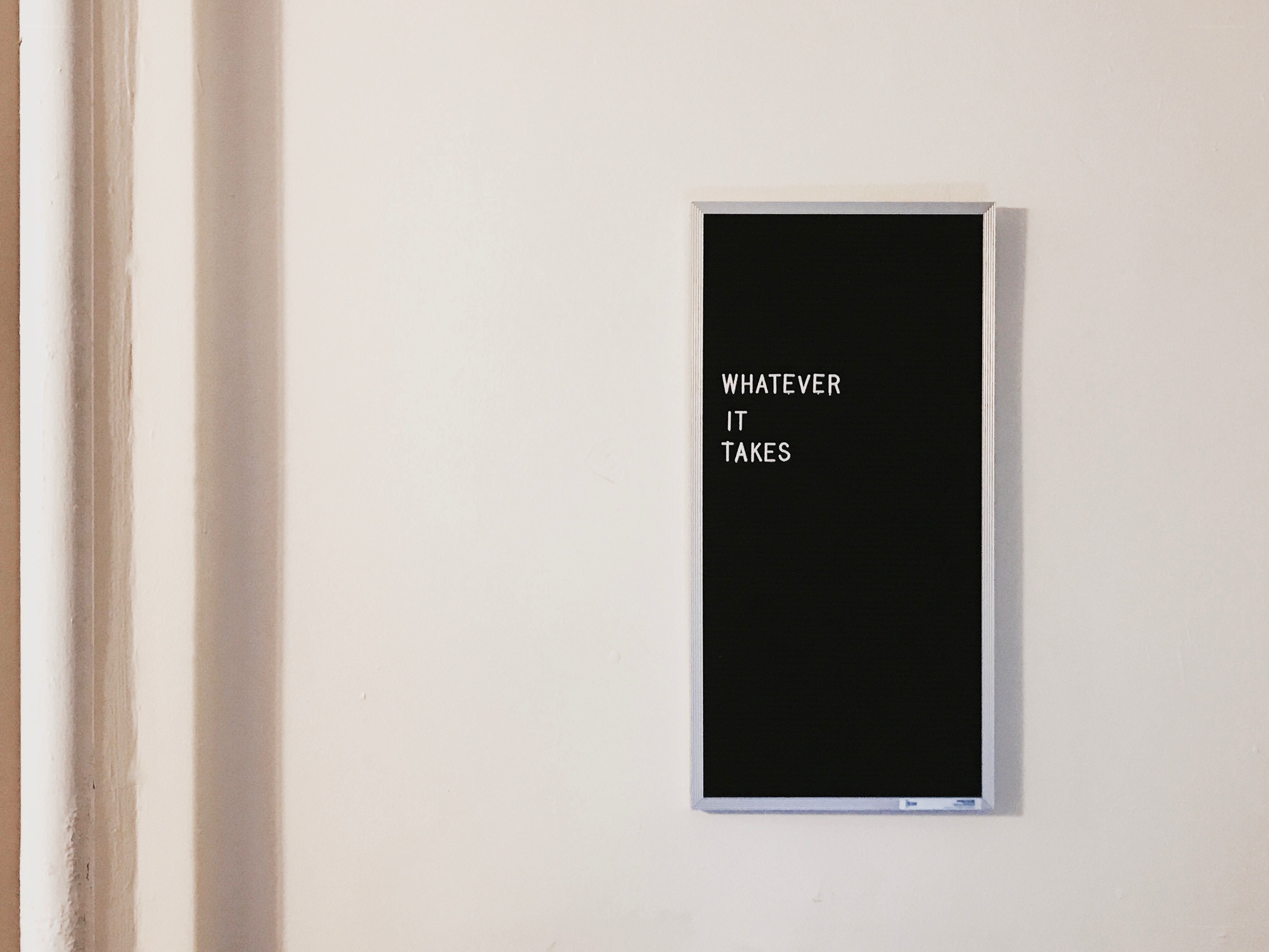 blackboard with text