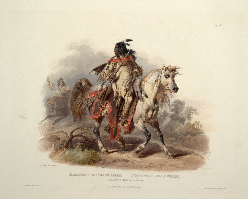 Blackfoot Indian on Horse