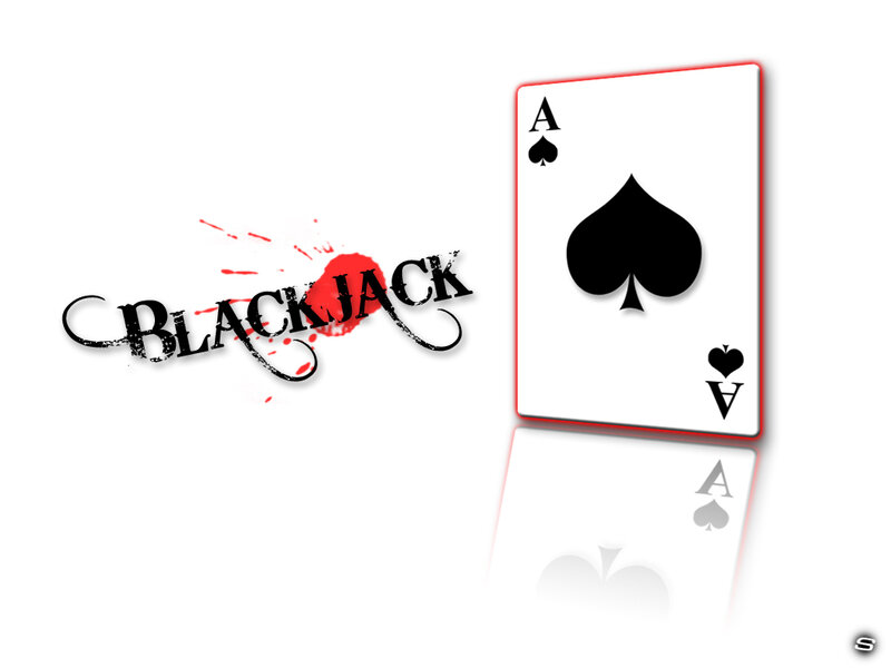 Blackjack card game logo