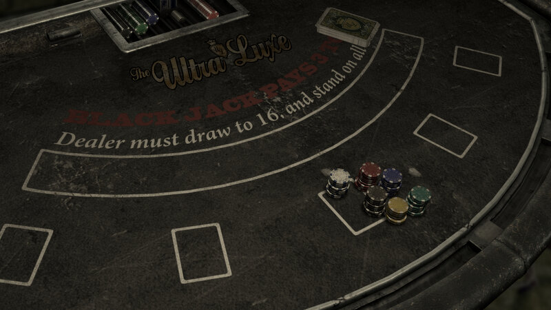 Blackjack table at The Ultra Luxe